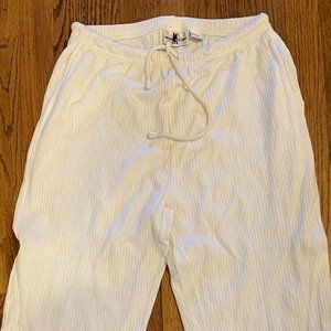 Morgan Sport Vintage Ribbed White Joggers
